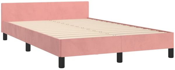 vidaXL Bettgestell ohne Matratze Rosa 120x190 cm Samt 3270607 Bild 5