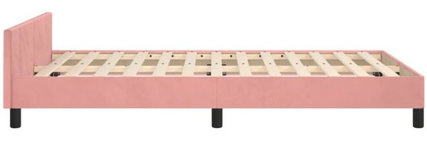vidaXL Bettgestell ohne Matratze Rosa 120x190 cm Samt 3270607 Bild 7