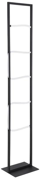 LED Stehlampe, Metall, schwarz, Aluminium, weiß, H 135,4cm