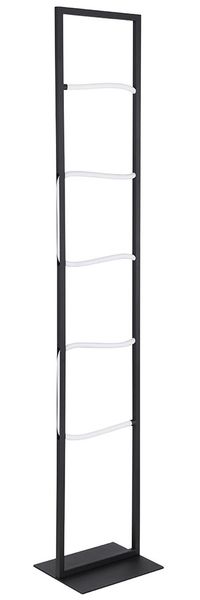 LED Stehlampe, Metall, schwarz, Aluminium, weiß, H 135,4cm