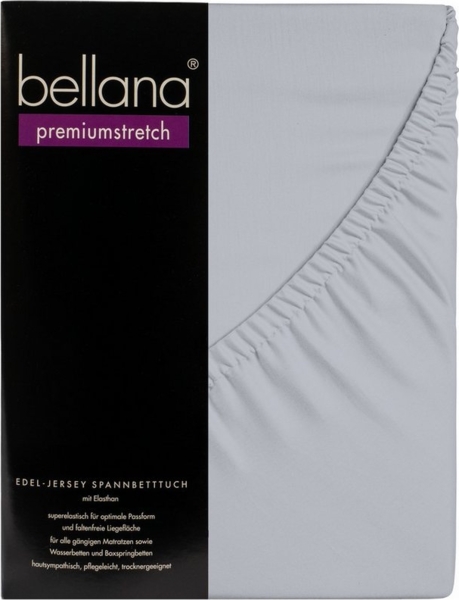 bellana Spannbettlaken Bellana premiumstretch, Jersey, Gummizug: rundum, (1 Stück), 165g/m², 95% gekämmte Mako Baumwolle, 5% Elasthan