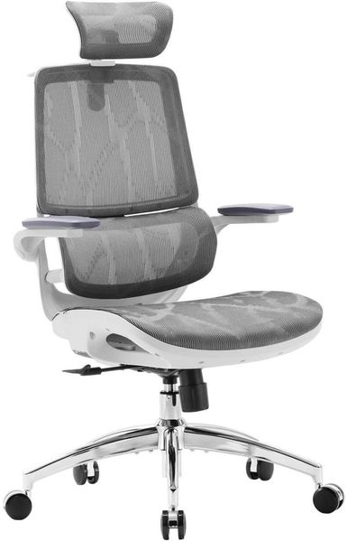 Ergonomischer Bürostuhl, 3D-armlehnen, Mesh, Weiß - SIHOO M59AS