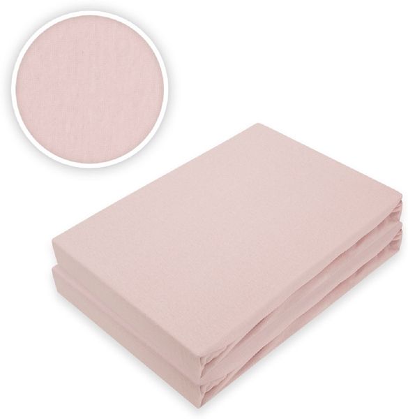 Doppelpack Jersey Spannbettlaken 180 - 200 x 200 cm Rosa Bild 2