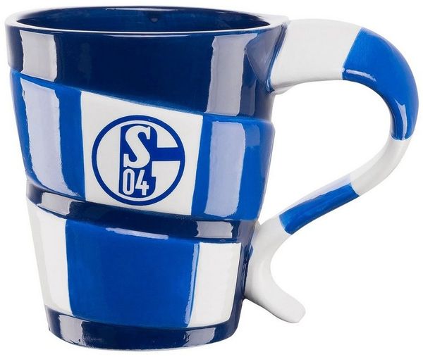 FC Schalke 04 Tasse Kaffeebecher Schal Blockstreifen 0,3l