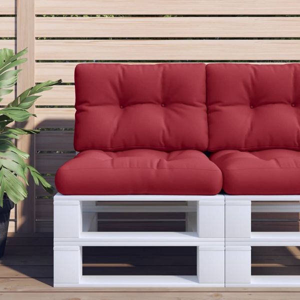vidaXL Palettenkissen Weinrot 60x40x12 cm Stoff 360566
