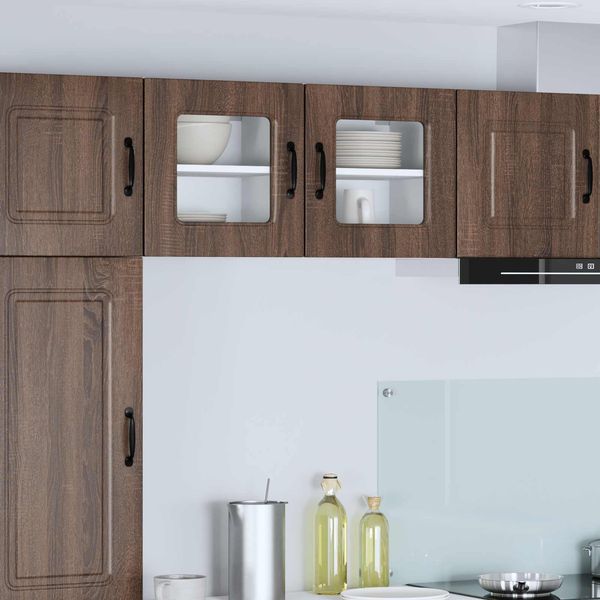 vidaXL Geschirrspülerfront Kalmar 2 pcs Braun Eichen-Optik 884489