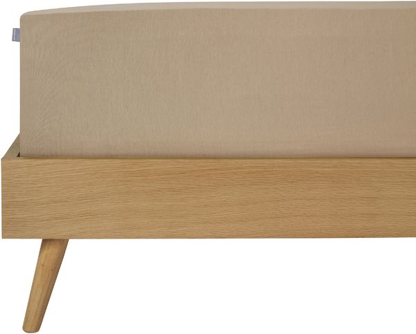 Schiesser 'Flexi' Spannbettlaken mit Gummizug, Jersey / Elasthan, Cappuccino, 150x200 cm