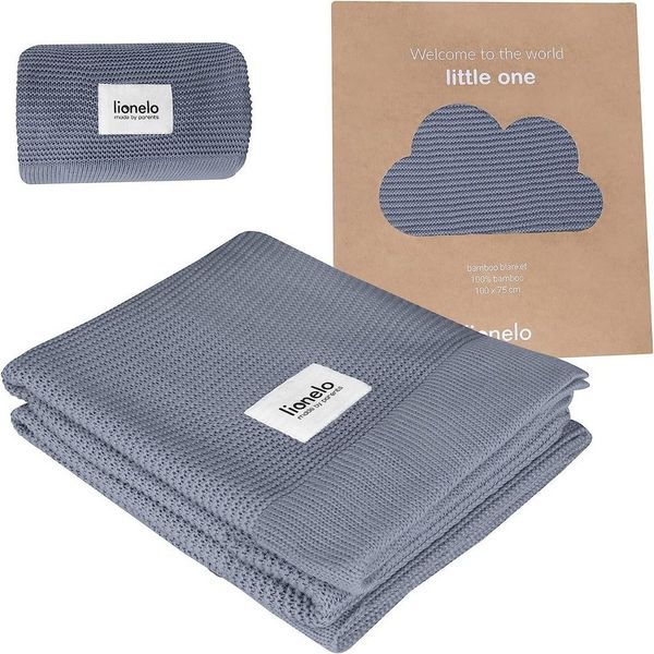 Lionelo Bamboo Blanket, Babydecke, Kuscheldecke Baby, Leichte Bambusdecke, Wickelauflage, 100% Baumwolle, Natürlich, Weich, Antibakteriell, Hypoallergisch, Vom 1. Lebenstag an, 100x75 cm