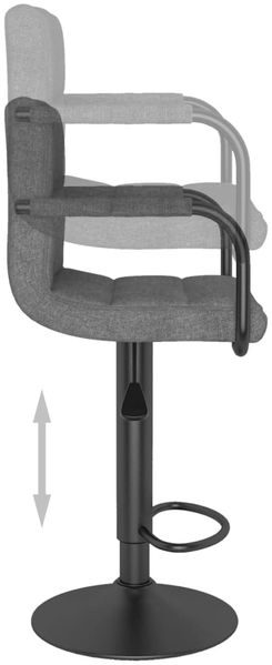 vidaXL Barhocker Dunkelgrau Stoff [334626] Bild 6