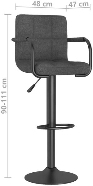 vidaXL Barhocker Dunkelgrau Stoff [334626] Bild 9