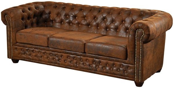 Sofa 203x86x72 braun CHESTERFIELD