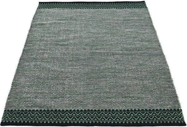 carpetfine Teppich Kelim Mia, auch als Läufer erhältlich, rechteckig, Höhe: 6 mm, handgewebt, Baumwolle, Wendeteppich, Fleckerl, Bordüre, Wohnzimmer
