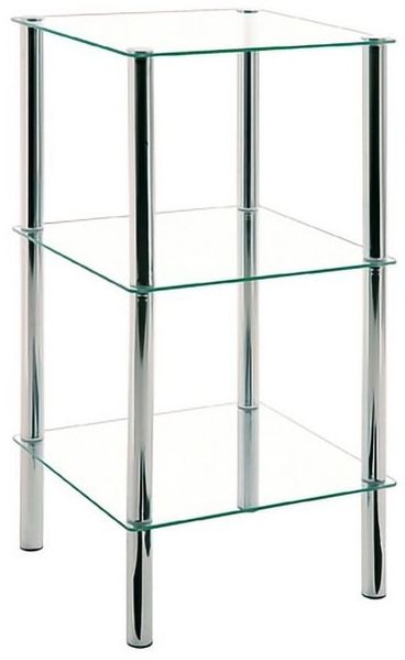 HAKU Möbel Regal - chrom - H. 77cm x B. 39cm - HAKU-90239