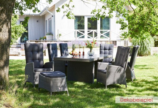 LC Garden »Barcelona« Dining Hocker grau-mix