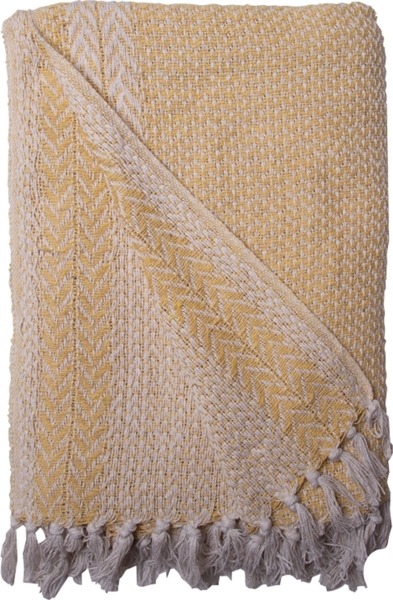 Decke Überwurf Agatha 100% Baumwolle 130x180 cm Skandinavisch Pampas