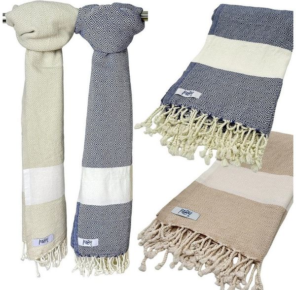 livessa Strandtuch Strandtuch - Saunatuch - Turkish Hamamtuch - Baumwolle Handtücher, Baumwolle, Größe 90x180 cm - 100% Baumwolle