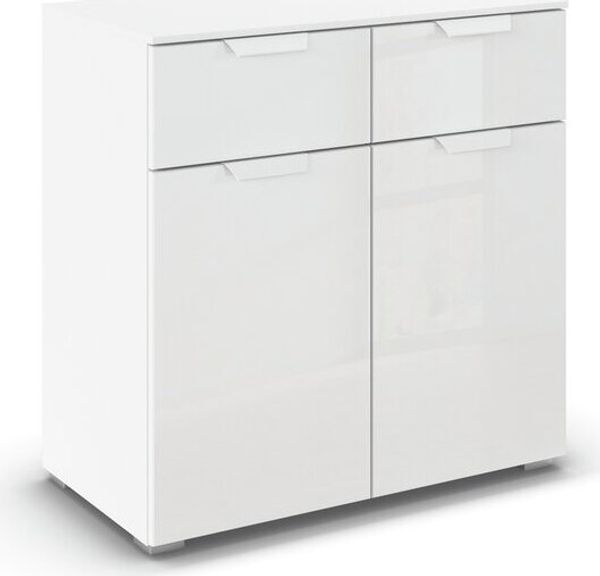 rauch Aditio Box, Kommode, 2-türig, 2 Schubladen mit Glasfront, mit Softclose-Funktion, Farbe Weiß, BxHxT 80x81x42cm Bild 3