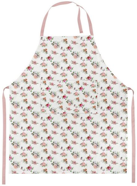 Ambiente® Kochschürze Charlotte, (1-tlg, 1-teilig), Küchenschürze Nackenband ca. 70x85 cm Baumwolle