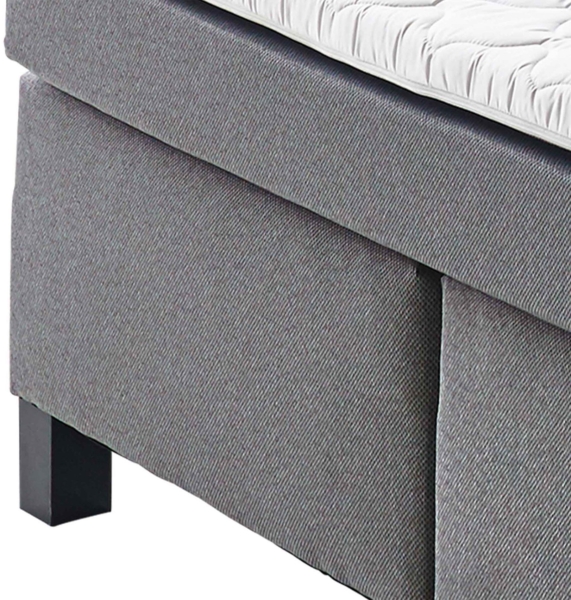 Boxspringbett Peggy / Philly BX1480, Mikrofaser, Stoff, Grau, 180 x 87 x 207 cm Bild 3
