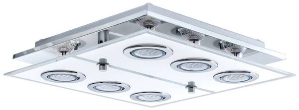Eglo 30932 Wandleuchte/Deckenleuchte LED CABO chrom, GU10 max. 6X3W