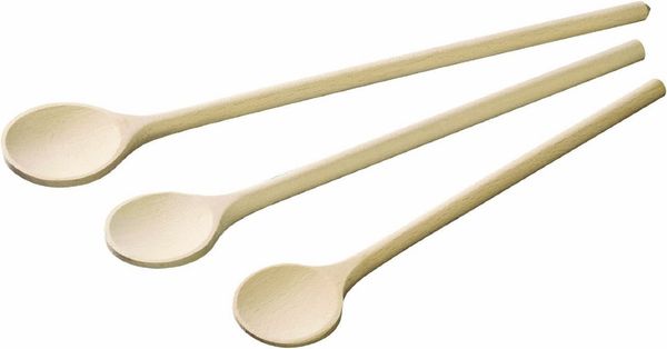 Neustanlo | Kochlöffel Set – 3er Pack | robustes Holz | Größen: 30 cm, 25,5 cm, 21 cm | ideal für jede Küche