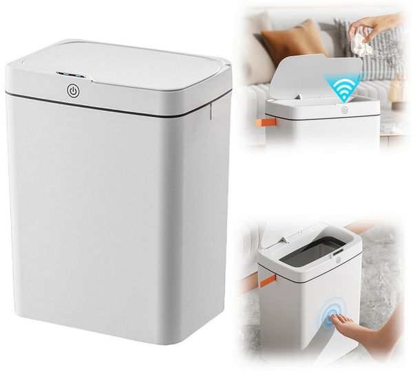 Insma Mülleimer 15L Automatischer Mülleimer mit Bewegungssensor, berührungslos, mit Deckel, wasserdicht - ideal für Küche, Bad und Büro