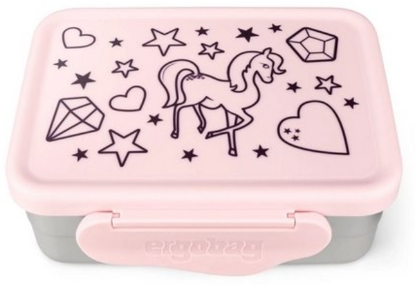 ergobag Lunchbox Edelstahl Brotdosen Set, Edelstahl, (Edelstahl Brotdosen Set, 1-tlg, 2er-Set aus kleiner und großer Dose), 100% BPA-frei Bild 4