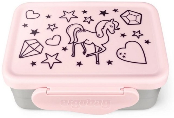 ergobag Lunchbox Edelstahl Brotdosen Set, Edelstahl, (Edelstahl Brotdosen Set, 1-tlg, 2er-Set aus kleiner und großer Dose), 100% BPA-frei Bild 1