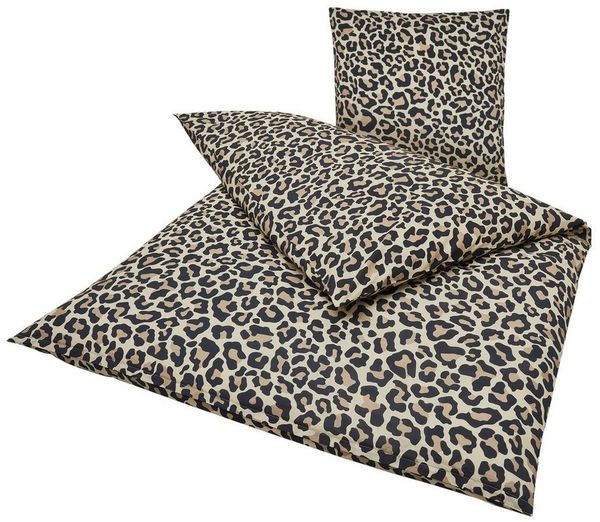 BOLTZE GRUPPE GmbH Bettwäsche Leony Safari Dream Bettwäsche 135x200 Leopardenmuster Baumwolle, 2 teilig
