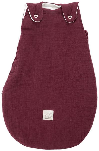 Träumeland Ganzjahres Schlafsack Baumwoll Musselin beerenrot Größe 80/86