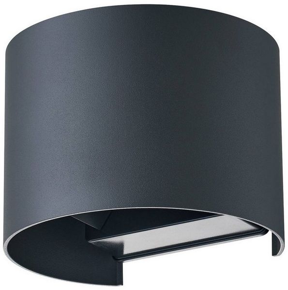 Lindby Außen-Wandleuchte Dara, LED, Kunststoff Alu Farbwechsel RGB + weiß IP54, LED 6,5 W gesamt, Farbwechsel RGB + weiß