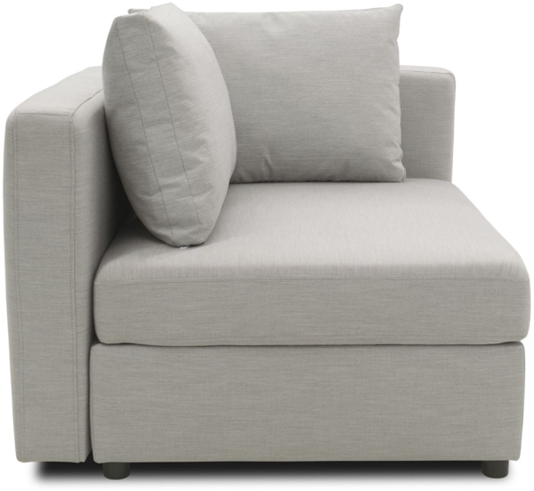 Gartenlounge Ecke Links Bozhana 110x67x96 mit Outdoorbezug in silber Bild 3