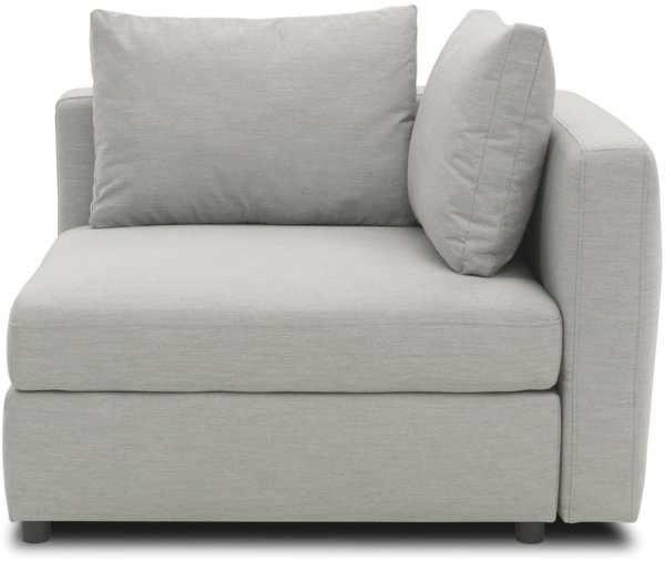 Gartenlounge Ecke Links Bozhana 110x67x96 mit Outdoorbezug in silber Bild 2