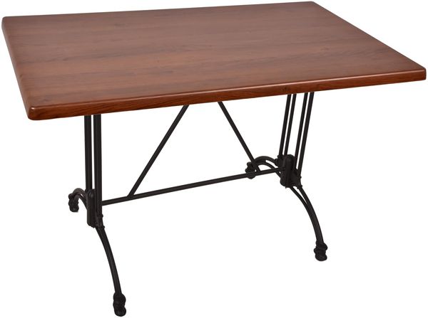 Bistrotisch JOANA 110x70cm Rechteckig Dunkelbraun Holz | Cafétisch Bartisch Gartentisch Outdoor-Esstisch