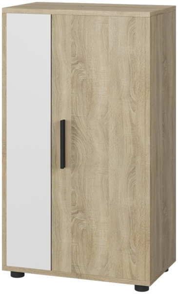 Kommode Berno Sonoma/Weiß 50.1 x 87.3 cm mit 2 Fächern Vicco