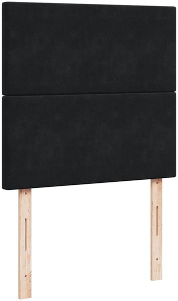 vidaXL Boxspringbett mit Matratze Schwarz 90x200 cm Samt 3293106 Bild 7