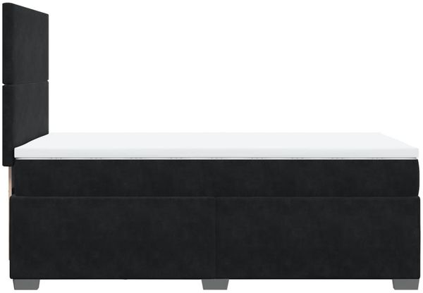 vidaXL Boxspringbett mit Matratze Schwarz 90x200 cm Samt 3293106 Bild 11