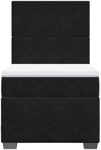 vidaXL Boxspringbett mit Matratze Schwarz 90x200 cm Samt 3293106 Bild 6