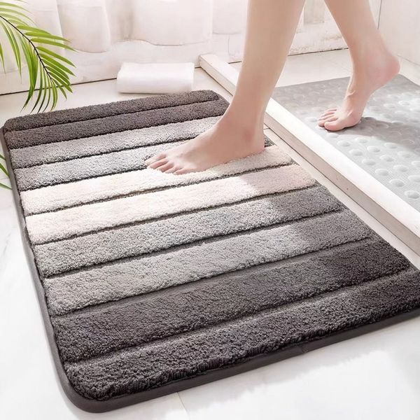 BlingBin Badematte Badezimmerteppich rutschfest 50x80 cm, extra weich, saugfähig, rutschhemmend beschichtet, Hervorragende Feuchtigkeitsaufnahme, Rutschfeste Unterseite, Weich & Komfortabel, Maschinenwaschbar, Polyester, Rechteck, Waschbar Badvorlege...