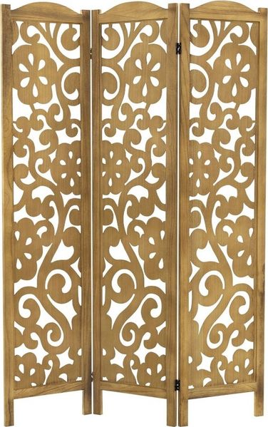 ML-DESIGN Paravent Raumteiler Faltbarer Sichtschutz Indoor Stellwand Sichtschutzwand, Raumtrenner 3-teilig Yokohama Natur 172x121cm freistehend Trennwand