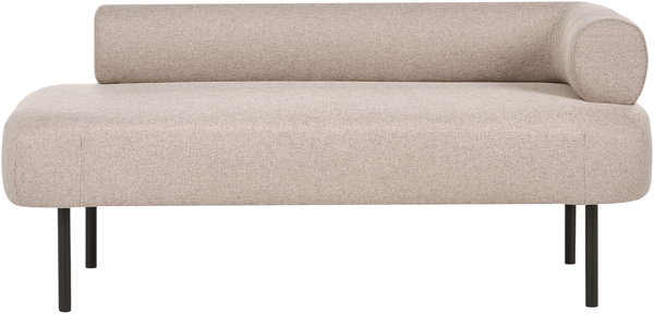 Rechtsseitige Chaiselongue MIRMANDE Stoff Hellbraun