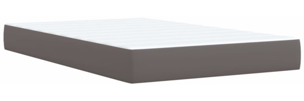 vidaXL Boxspringbett mit Matratze Grau 120x200 cm Kunstleder 3293018 Bild 8