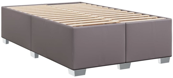 vidaXL Boxspringbett mit Matratze Grau 120x200 cm Kunstleder 3293018 Bild 7
