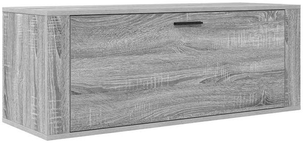 Wand-Schuhschrank, Schuhkipper für Flur, skandinavisch Grau Sonoma 100x35x38 cm Holzwerkstoff