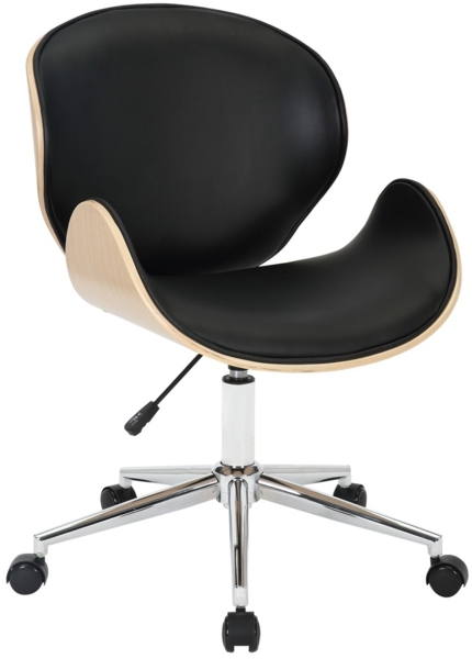 Calicosy Bürostuhl mit Dekor in heller Nussbaumoptik H84 cm – HERCULE - Helles Holz