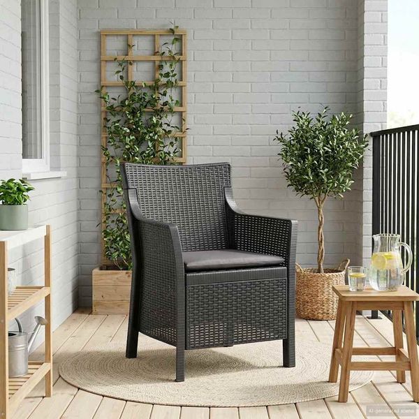 vidaXL Sessel Anthrazit PP 42035146