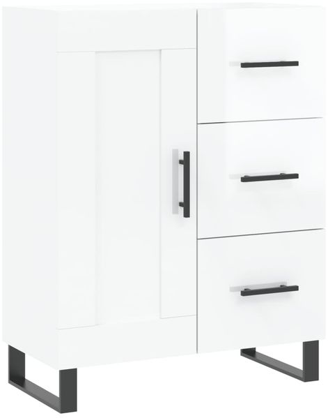 Sideboard, Kommode Hochglanz-Weiß 69,5x34x90 cm Holzwerkstoff j1837p