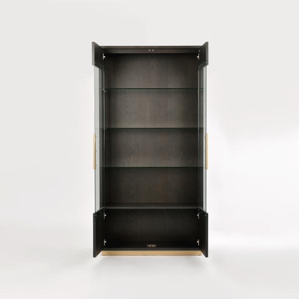 Livin Hill Vitrine Seville Schwarz, Beine und Griffe aus Messing SEV26-2 Bild 4