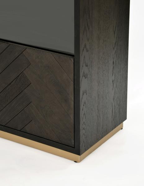 Livin Hill Vitrine Seville Schwarz, Beine und Griffe aus Messing SEV26-2 Bild 6