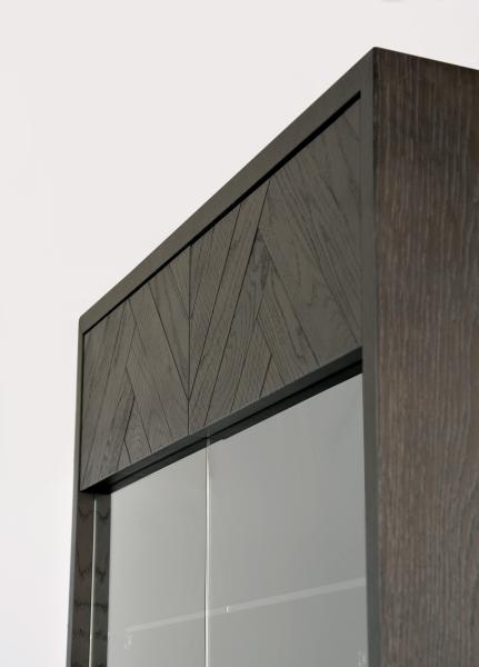 Livin Hill Vitrine Seville Schwarz, Beine und Griffe aus Messing SEV26-2 Bild 8